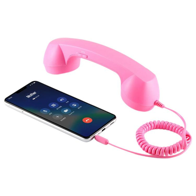 3.5mm Plug Mic Retro Telephone Anti-radiation Cell Phone Handset Receiver