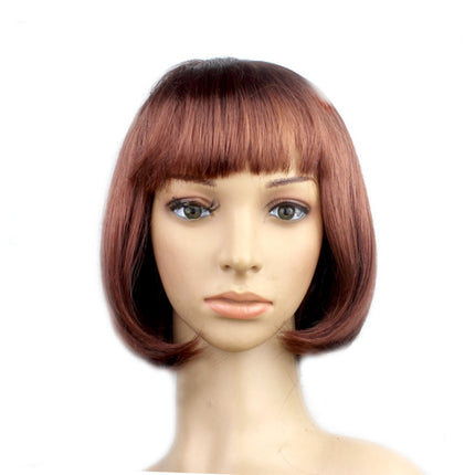 Party Cosplay Headwear Straight Short PET Wigs for Female(Lavender)