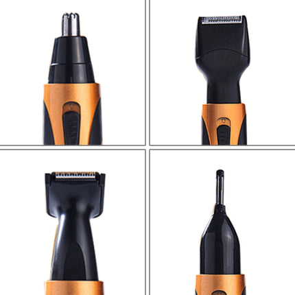 SPORTSMAN Four-in-one USB Rechargeable Ear Nose Trimmer Beard Face Shaver Eyebrows Hair Trimmer For Men(gold USB type)