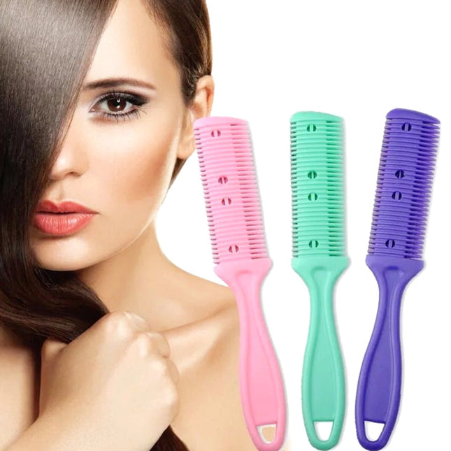 3pcs Hair Tools Double-sided Knife Hair Comb Hair Bangs Trimmer Thinning Device Hair Clipper,  Random Color Delivery, 2, 1, 10 PCS Random Color Delivery
