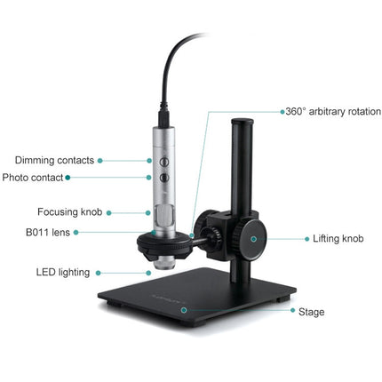 Supereyes B011 HD Digital Electronic Microscope Industrial Mobile Phone Repair Magnifying Glass, B011