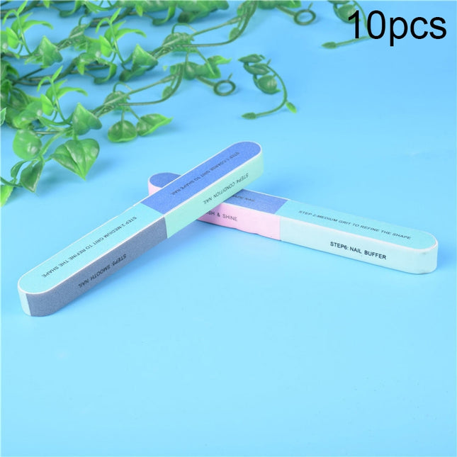 10pcs Seven Sided Polishing Bar Nail File Buffers Polisher for Fingernails and Toenails, 1 PCS Seven Sided
