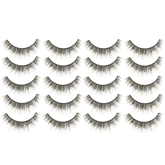 10 Pairs M14 Criss-Cross Cotton Stem Natural Makeup Lashes Charming Long Thick Black False Eyelashes