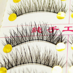 10 Pairs M14 Criss-Cross Cotton Stem Natural Makeup Lashes Charming Long Thick Black False Eyelashes