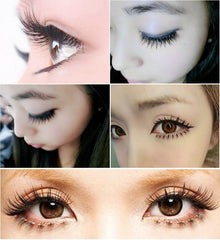 10 Pairs M14 Criss-Cross Cotton Stem Natural Makeup Lashes Charming Long Thick Black False Eyelashes