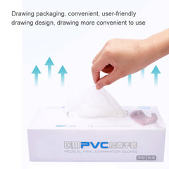 100 PCS Disposable PVC Examination Gloves Household Transparent Touchable Protective Gloves, Size: L, 100 PCS L