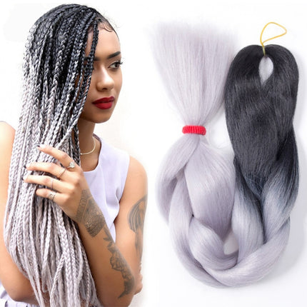 Fashion Color Gradient Individual Braid Wigs Chemical Fiber Big Braids, Length: 60cm(04 Black+Red), 04, 05, 07, 09, 10, 11, 12, 13, 14, 19, 20, 22, 23, 24, 32, 33, 39, 40, 41, 48, 52, 53, 55, 57