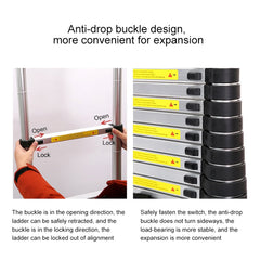 Multifunctional Thickened Aluminum Alloy Single-sided Telescopic Ladder, Size: 2m, Size: 2m