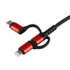 3 in 1 Micro USB + USB-C / Type-C + 8 Pin to HDMI HDTV Cable