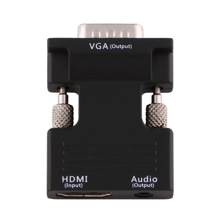 HDMI Female to VGA Male Converter with Audio Output Adapter for Projector, Monitor, TV Sets, HDMI to VGA+Audio
