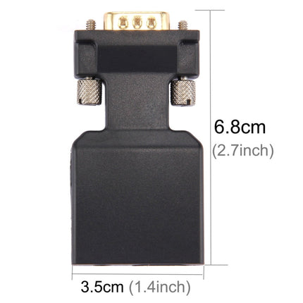 HD 1080P VGA to HDMI + Audio Video Output Converter Adapter for HDTV Monitor Projector, VGA to HDMI+Audio