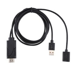 1080P USB 2.0 Male + USB 2.0 Female to HDMI HDTV AV Adapter Cable for iPhone / iPad, Android Smartphones