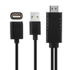 USB Male + USB 2.0 Female to HDMI Phone to HDTV Adapter Cable