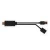 USB Male + USB 2.0 Female to HDMI Phone to HDTV Adapter Cable