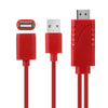 USB Male + USB 2.0 Female to HDMI Phone to HDTV Adapter Cable