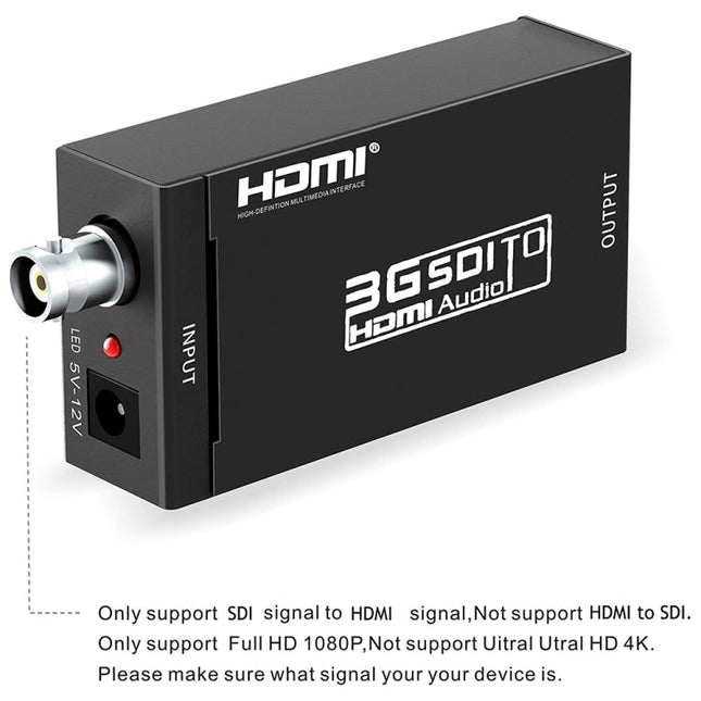 NEWKENG S008 Mini SD-SDI / HD-SDI / 3G-SDI to HDMI Video Converter, S008 Mini SD-SDI / HD-SDI / 3G-SDI to HDMI