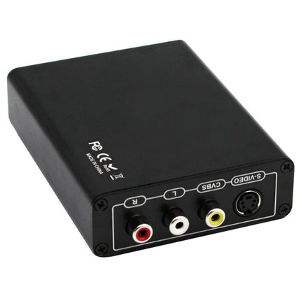 HDMI to Composite / AV S-Video Converter RCA CVBS/L/R Video Converter Adapter, EU Plug, HDMI to AV + S-Video