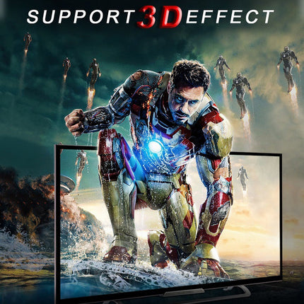 ROCKETEK HDMI01Y-2 HDMI 2.0 4K 30Hz 3D HD Gold-plated Connector HDMI Cable for All HDMI Devices, Length: 2m