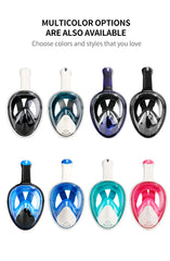 COPOZZ Professional Snorkeling Diving Mask Underwater Scuba Full Face Snorkel Mask Anti Fog Goggles for Adult Swimming Equipment