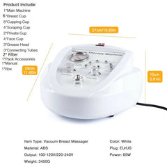 Breast Pump Vacuum Therapy Machine Massager Buttocks Lifting Machine BBL Scraping Cup Female Massage Colombian Buttocks Lifting