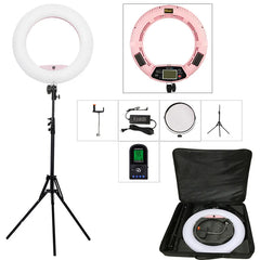 96W Yidoblo FE-480II Dimmable Bi-color Ring Light 480 LED Video Continue Lamp LCD Video lamp Lighting + 2m standing + handbag