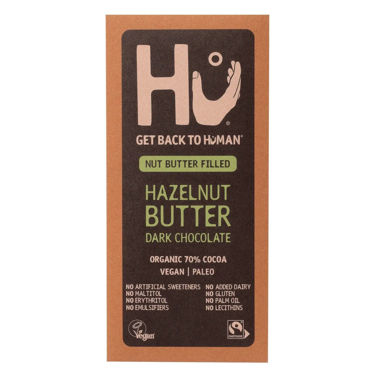 Hu Hazelnut Butter Dark 70% cocoa chocolate bar