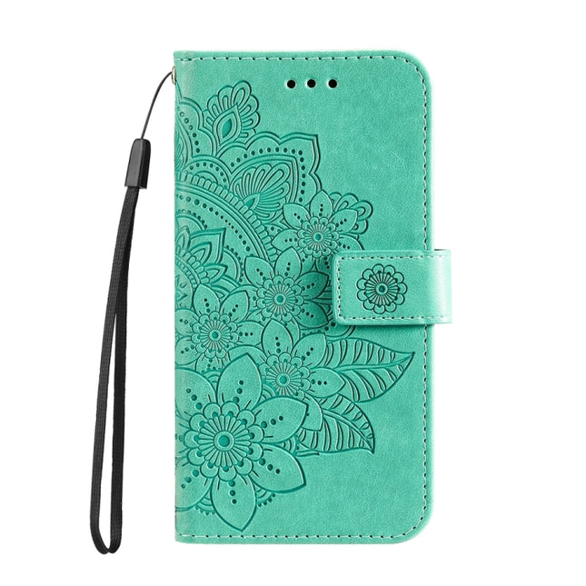 For Huawei nova 11i / Maimang 20 5G / Enjoy 60 Pro 7-petal Flowers Embossing Leather Phone Case