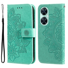 For Huawei nova 11i / Maimang 20 5G / Enjoy 60 Pro 7-petal Flowers Embossing Leather Phone Case