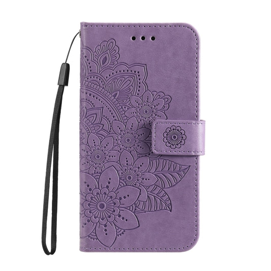 For Huawei nova 11i / Maimang 20 5G / Enjoy 60 Pro 7-petal Flowers Embossing Leather Phone Case