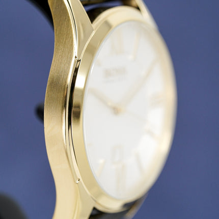 Hugo Boss Watch Classic Gold Plate White HB1513020