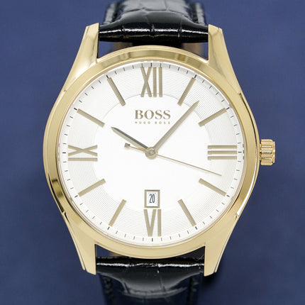 Hugo Boss Watch Classic Gold Plate White HB1513020
