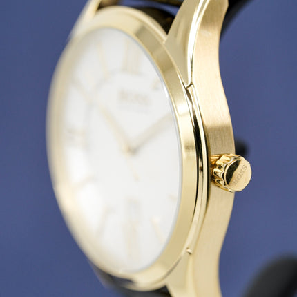 Hugo Boss Watch Classic Gold Plate White HB1513020