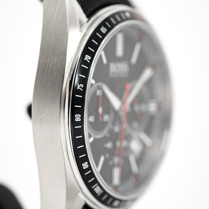 Hugo Boss Men's Watch Chronograph Black Driver Fabric Leather HB1513087