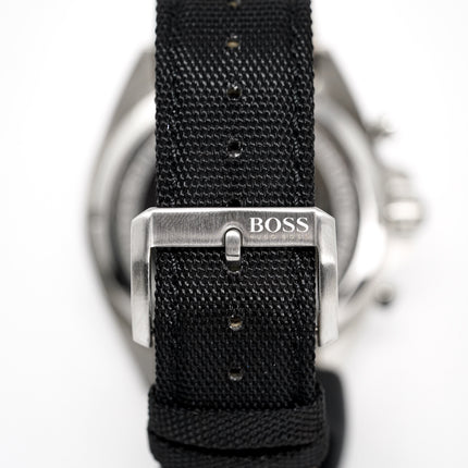 Hugo Boss Men's Watch Chronograph Black Driver Fabric Leather HB1513087