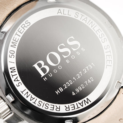 Hugo Boss Men's Watch Chronograph Black Driver Fabric Leather HB1513087