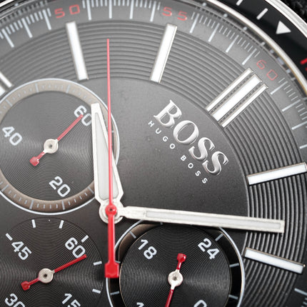 Hugo Boss Men's Watch Chronograph Black Driver Fabric Leather HB1513087