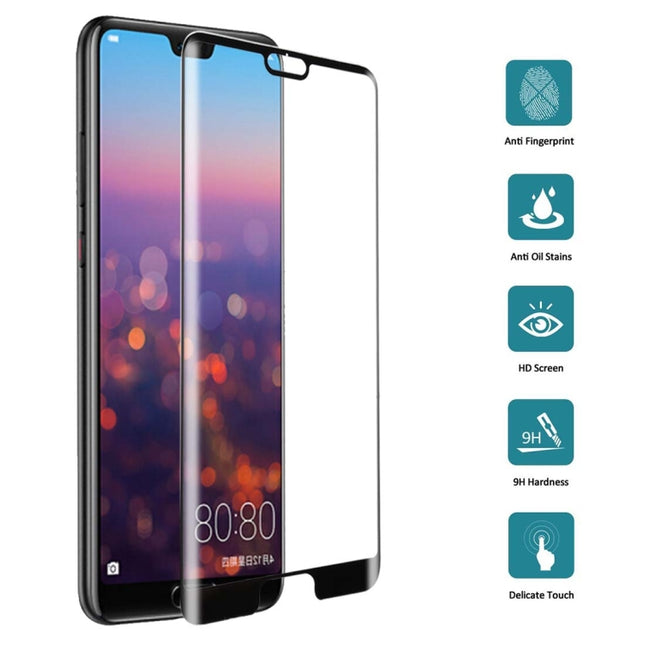 For Huawei P20 0.3mm 9H Surface Hardness 3D Full Screen Tempered Glass Film, For P20