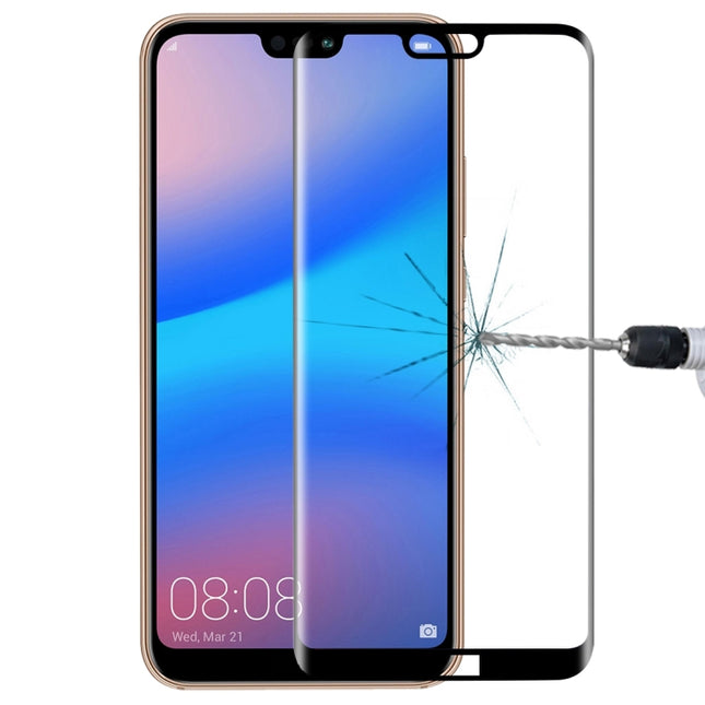 For Huawei P20 Lite 0.3mm 9H Surface Hardness 3D Full Screen Tempered Glass Film, For P20 Lite