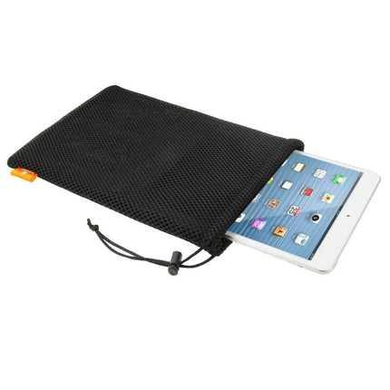 HAWEEL Nylon Mesh Drawstring Pouch Bag with Stay Cord for up to 7.9 inch Screen iPad and Tablet, Size: 24cm x 16cm, 7.9 inch