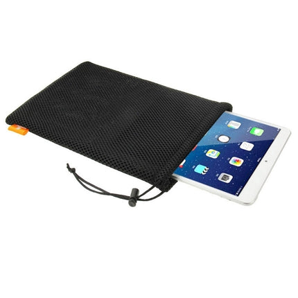 HAWEEL Nylon Mesh Pouch Bag with Stay Cord for up to 9.7 inch Screen iPad and Tablet, Size: 29cm x 19cm(Black), 9.7 inch