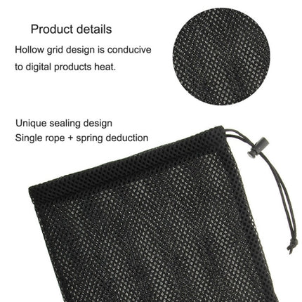HAWEEL Nylon Mesh Pouch Bag with Stay Cord for up to 9.7 inch Screen iPad and Tablet, Size: 29cm x 19cm(Black), 9.7 inch