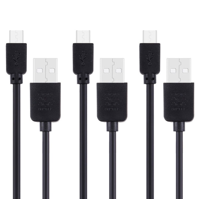 3 PCS HAWEEL 1m High Speed Micro USB to USB Data Sync Charging Cable Kits For Galaxy, Huawei, Xiaomi, LG, HTC and other Smart Phones