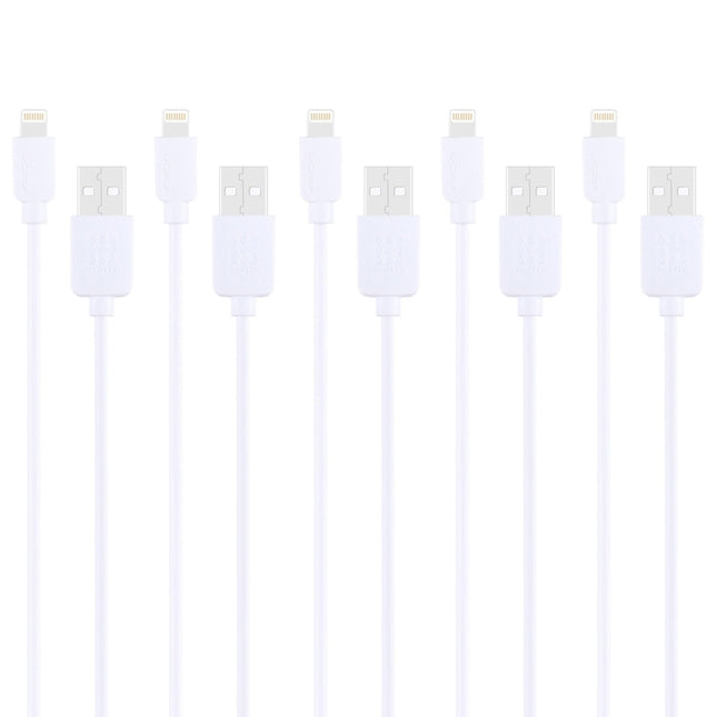 5 PCS HAWEEL 1m High Speed 8 pin to USB Sync and Charging Cable Kit for iPhone, iPad