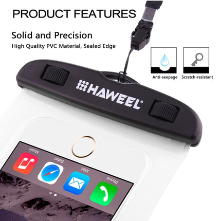 HAWEEL Transparent Universal Waterproof Bag with Lanyard for iPhone, Galaxy, Huawei, Xiaomi, LG, HTC and Other Smart Phones