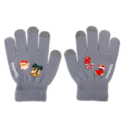 HAWEEL 16cm Three Fingers Touch Screen Gloves + DIY Christmas Decoration for Kids, Christmas Decoration Random Delivery 4 PCS
