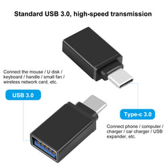HAWEEL USB-C / Type-C Male to USB 3.0 Female OTG Data Transmission Adapter