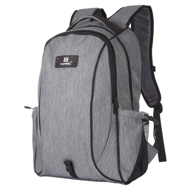 HAWEEL 14W Foldable Removable Solar Power Outdoor Portable Canvas Dual Shoulders Laptop Backpack, USB Output: 5V 2.1A Max