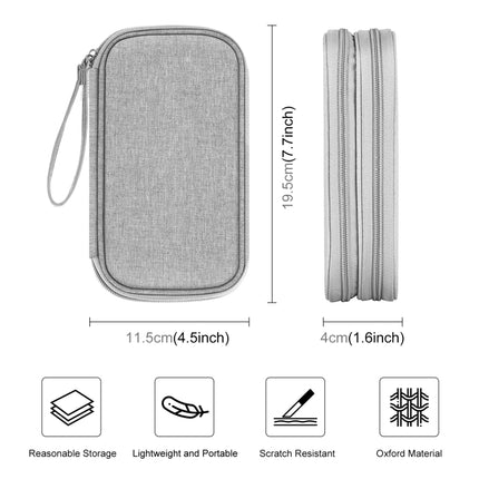 HAWEEL Electronic Organizer Double Layers Storage Bag for Cables, Charger, Power Bank, Phones, Earphones, Double Layers Organizer