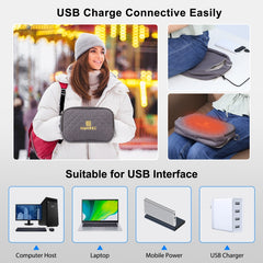 HAWEEL Messenger Shoulder Small Bag Digital Tablet Phone Warmer Storage Bag with Hand Warmer