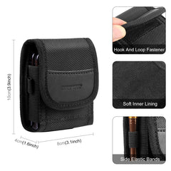 HAWEEL Flip Phone Nylon Cloth Belt Clip Carrying Pouch Bag, Flip Phone in 7.0 inch